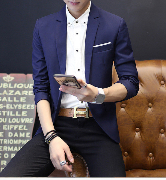 Jachetă elegantă pentru bărbați cu buzunar interior în patru culori