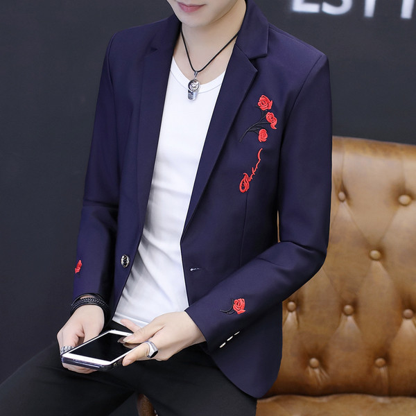 Ανδρικό σακάκι σε διάφορα χρώματα με κεντήματα