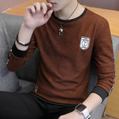 Καθημερινή ανδρική  μπλούζα με έμβλημα  σε τλεσσερα χρώματα