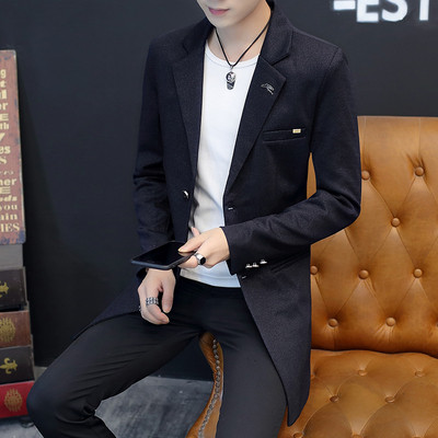 Ανδρικό μακρύ σακάκι με γεωμετρικά σχήματα