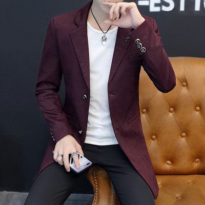 Ανδρικό μακρύ σακάκι με γεωμετρικά σχήματα