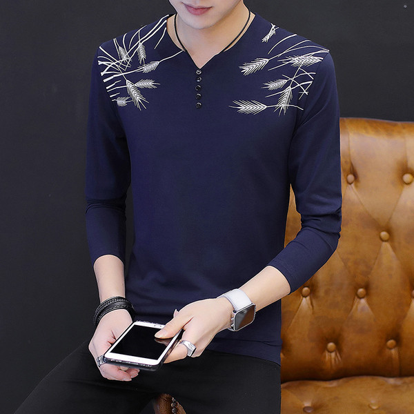 Férfi alkalmi blúz négy színben hímzéssel