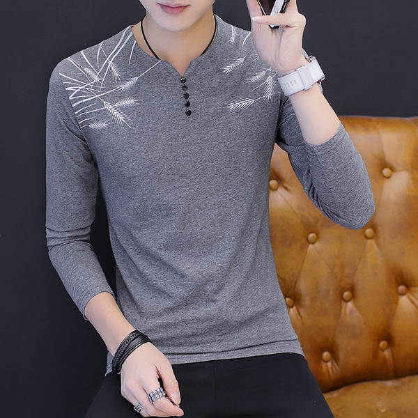 Férfi alkalmi blúz négy színben hímzéssel