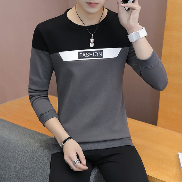 Elegáns férfi vastag blúz több színben felirattal