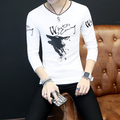 Modern férfi blúz felirattal és rátéttel, több színben