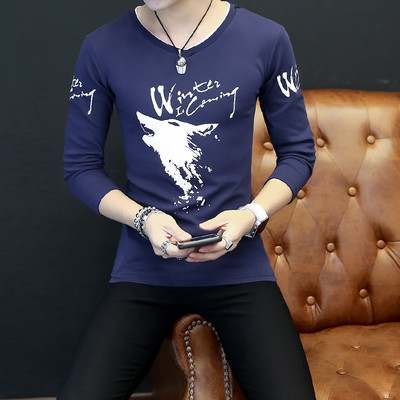 Modern férfi blúz felirattal és rátéttel, több színben