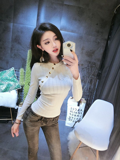 Modern női blúz fém elemekkel három színben