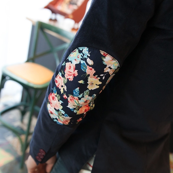 Férfi kabát több színben virágos díszítéssel