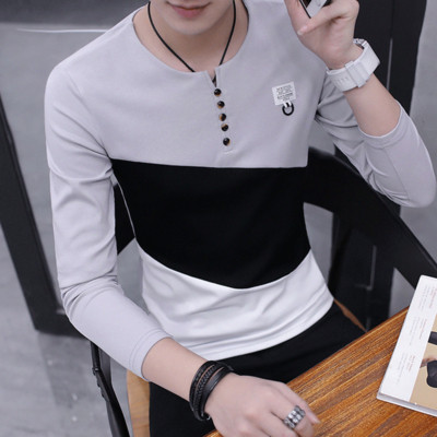 Bluză bărbătească elegantă cu emblemă în culori irizate