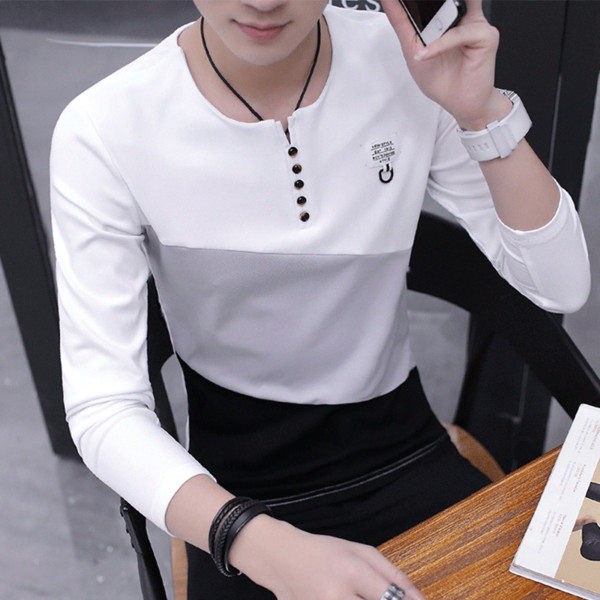 Bluză bărbătească elegantă cu emblemă în culori irizate