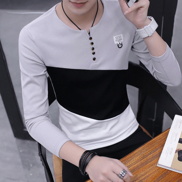 Bluză bărbătească elegantă cu emblemă în culori irizate