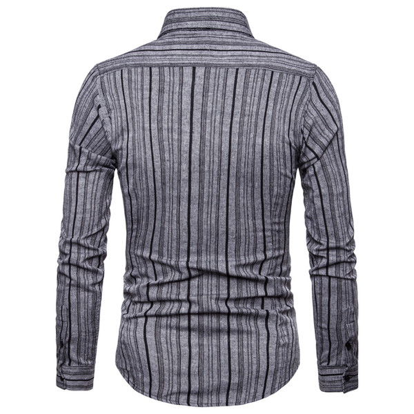 Cămașă bărbătească în dungi în trei culori