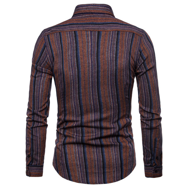 Cămașă bărbătească în dungi în trei culori