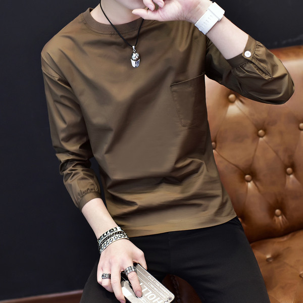 Bluză bărbătească elegantă cu buzunar în trei culori