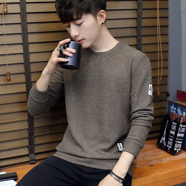 Egyszerű férfi blúz három színben emblémákkal