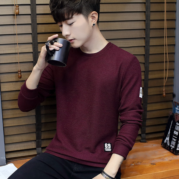 Egyszerű férfi blúz három színben emblémákkal