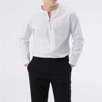 Ανδρικό πουκάμισο με κολάρο σε σχήμα Ο σε διάφορα χρώματα