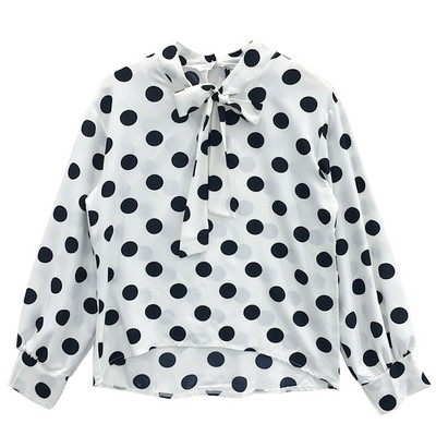 Стилна дамска риза с елемент панделка в три  цвята