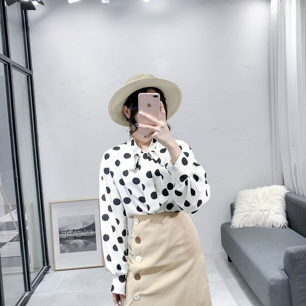 Стилна дамска риза с елемент панделка в три  цвята 