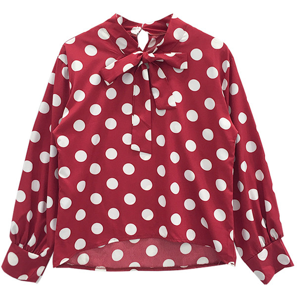 Стилна дамска риза с елемент панделка в три  цвята 