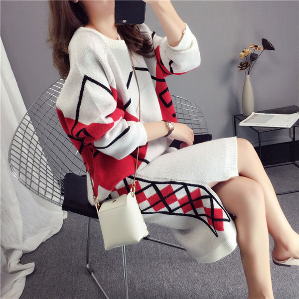 Modern női kötőblúz + szoknya szett - három színben