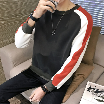 Καθημερινή ανδρική μπλούζα με χρωματιστά μανίκια