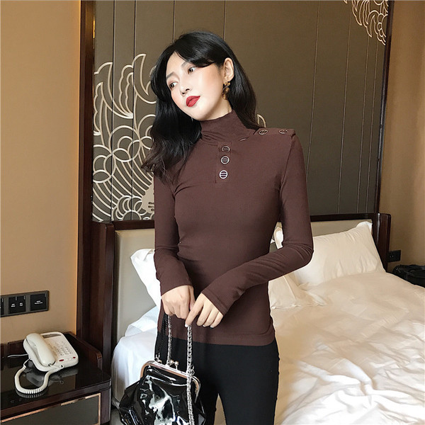 Bluză elegantă pentru femei în negru și maro