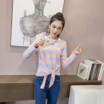 Alkalmi női blúz csíkos kötéssel - három színben