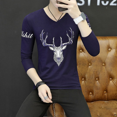 Μοντέρνα ανδρική  μπλούζα  με τετράχρωμη εφαρμογή