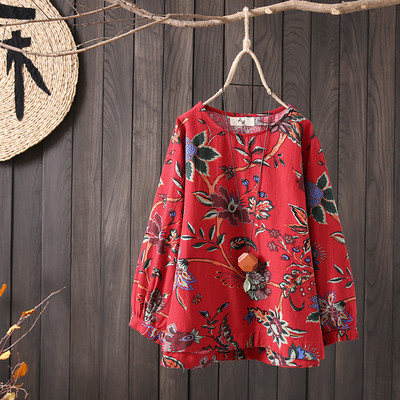 Μοντέρνο γυναικείο πουκάμισο  μοντέλο με floral μοτίβα σε διάφορα χρώματα