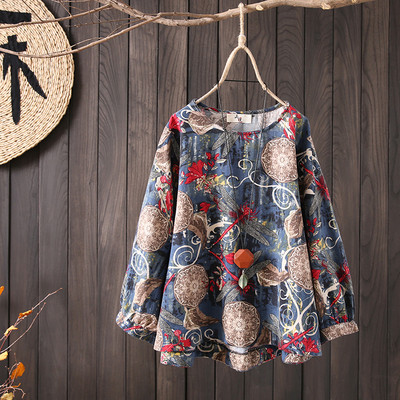 Μοντέρνο γυναικείο πουκάμισο  μοντέλο με floral μοτίβα σε διάφορα χρώματα