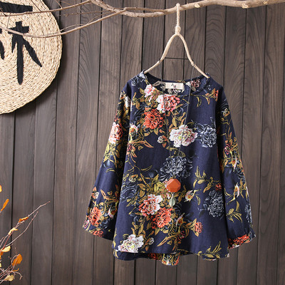 Μοντέρνο γυναικείο πουκάμισο  μοντέλο με floral μοτίβα σε διάφορα χρώματα