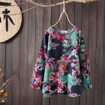 Μοντέρνο γυναικείο πουκάμισο  μοντέλο με floral μοτίβα σε διάφορα χρώματα