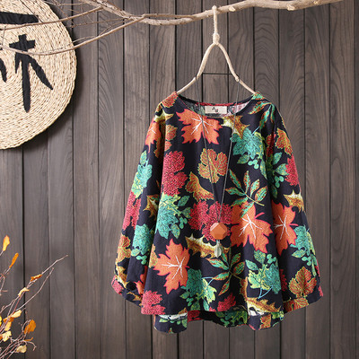 Μοντέρνο γυναικείο πουκάμισο  μοντέλο με floral μοτίβα σε διάφορα χρώματα