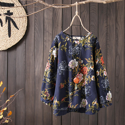 Μοντέρνο γυναικείο πουκάμισο  μοντέλο με floral μοτίβα σε διάφορα χρώματα