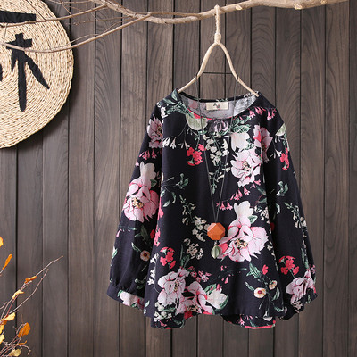 Μοντέρνο γυναικείο πουκάμισο  μοντέλο με floral μοτίβα σε διάφορα χρώματα