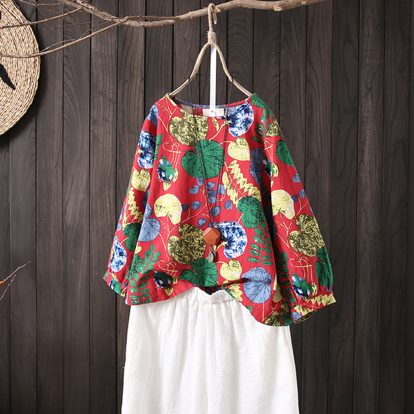 Μοντέρνο γυναικείο πουκάμισο  μοντέλο με floral μοτίβα σε διάφορα χρώματα