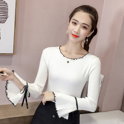 Κομψή γυναικεία μπλούζα με κορδέλες σε πέντε χρώματα