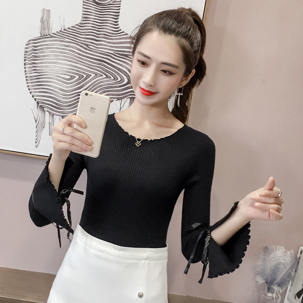 Κομψή γυναικεία μπλούζα με κορδέλες σε πέντε χρώματα