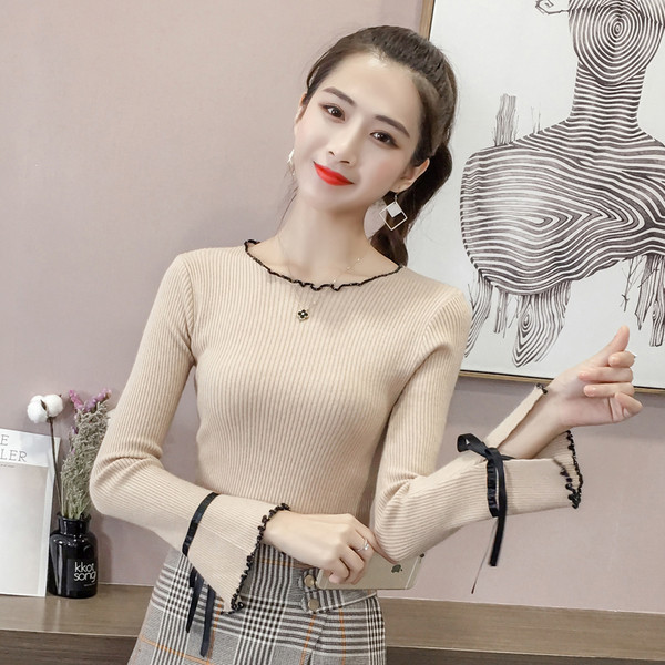 Κομψή γυναικεία μπλούζα με κορδέλες σε πέντε χρώματα