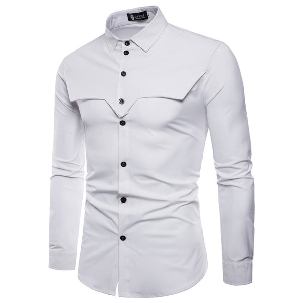 Cămașă elegantă pentru bărbați, în patru culori, cu mâneci lungi