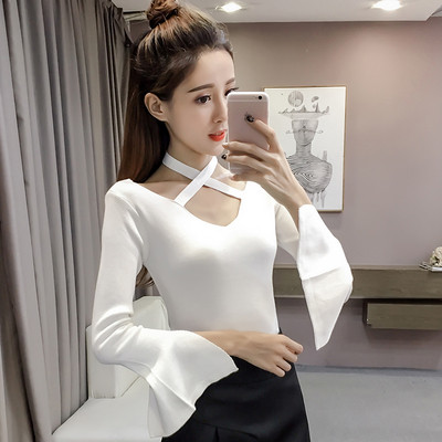 Stílusos női blúz lótusz ujjú hat színben