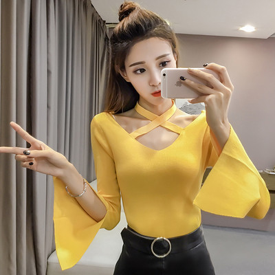 Stílusos női blúz lótusz ujjú hat színben