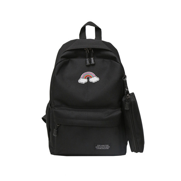 Női hátizsák színes hímzéssel és utazótáskával több színben