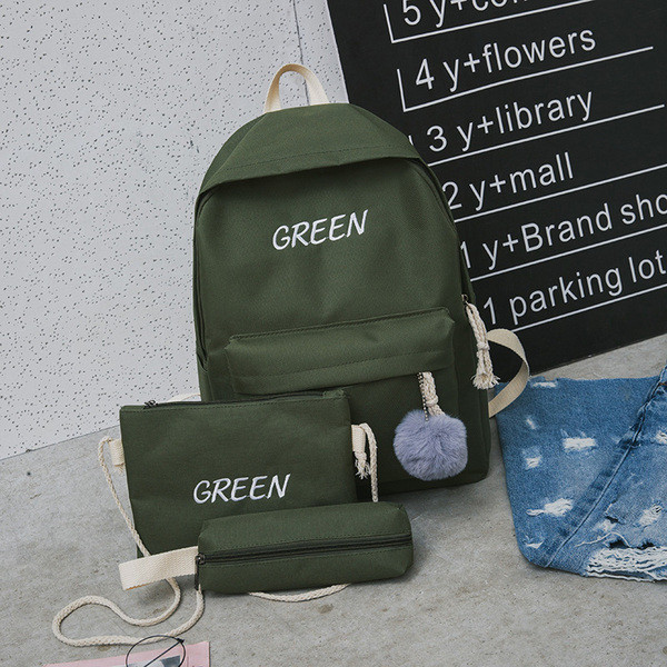 Három részből álló készlet, beleértve a hátizsákot, táskát és utazótáskát több színben