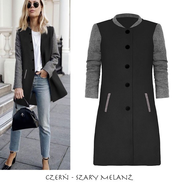Stílusos női kabát négy színben