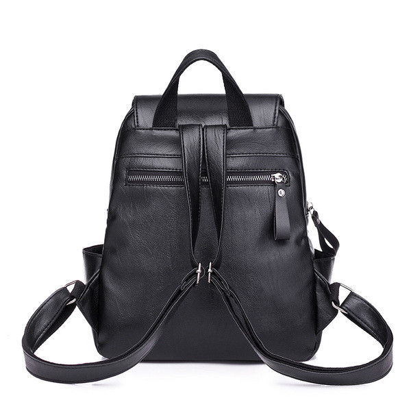 Stílusos női hátizsák fekete és piros színben