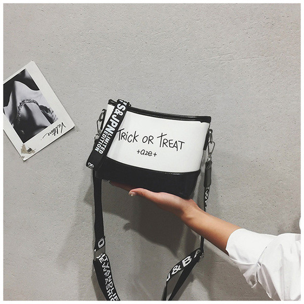 HIT Geanta de dama moderna din piele ecologica cu inscriptie in mai multe culori