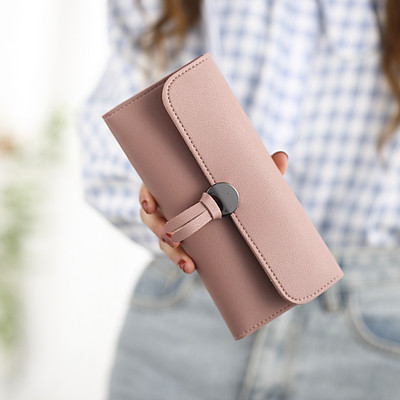 Κομψό γυναικείο πορτοφόλι σε τέσσερα χρώματα