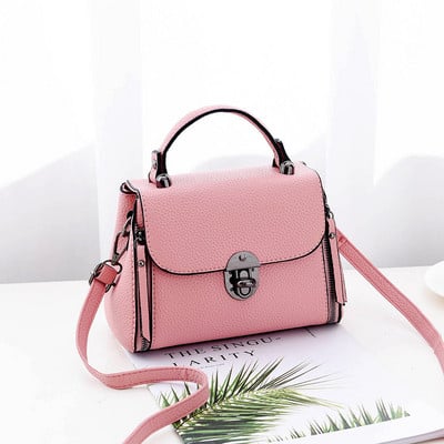 Μοντέρνα γυναικεία τσάντα με κοντή και μακριά λαβή σε διάφορα χρώματα